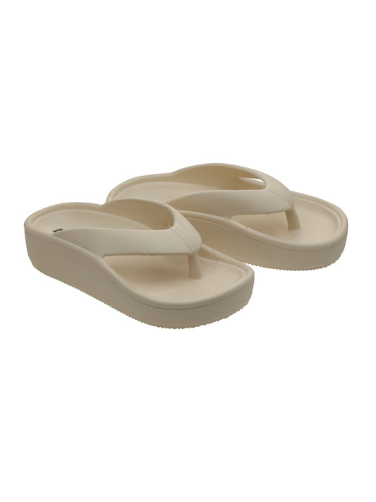 Stellar Cream Thong Flip Flops