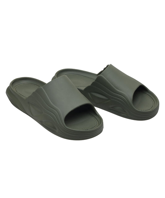 Comfort Military Green Slide Sandals