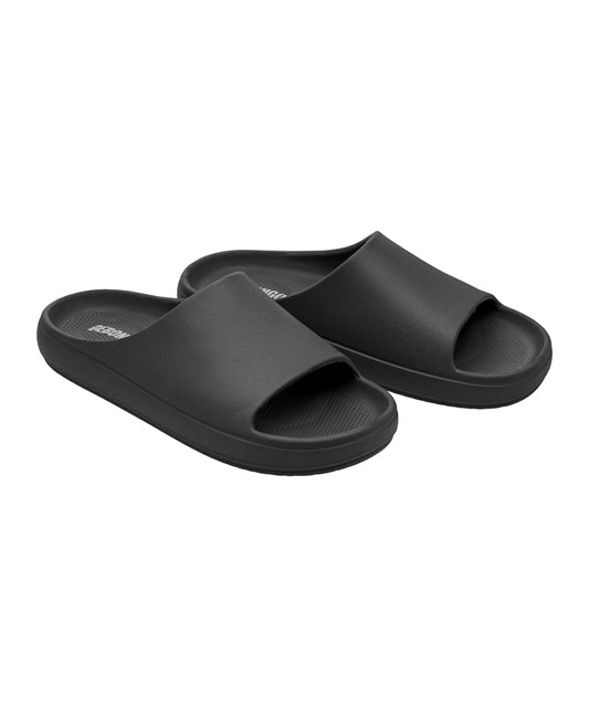 Luxe Black Slide Sandals