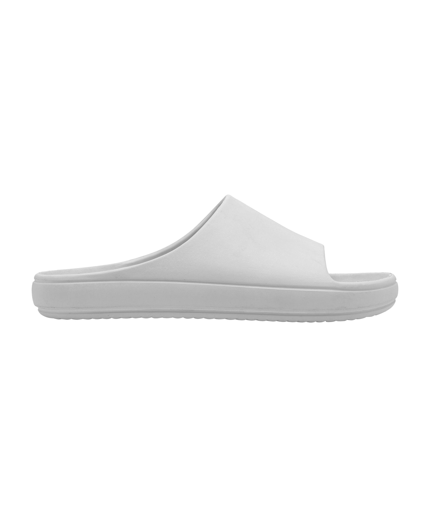 Luxe Light Grey Slide Sandals