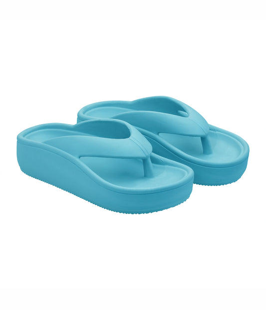 Stellar Aqua Blue Thong Flip Flops