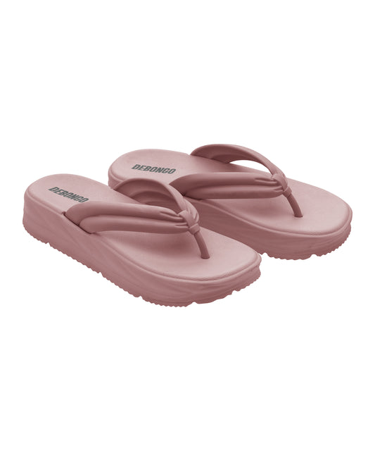 Fluffy Nude Pink Thong Flip Flops for Women