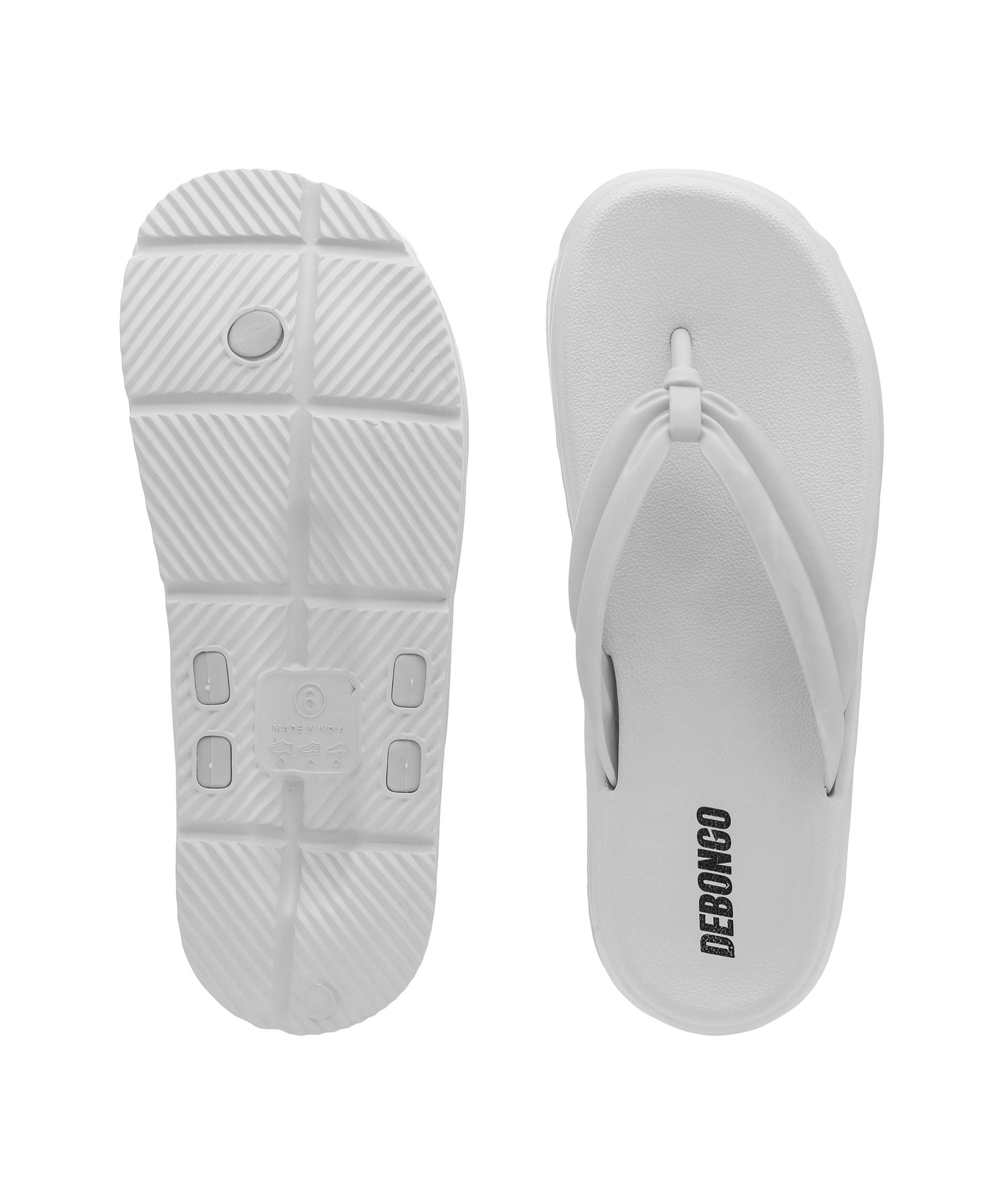 Fluffy Off White Thong Flip Flops for Women