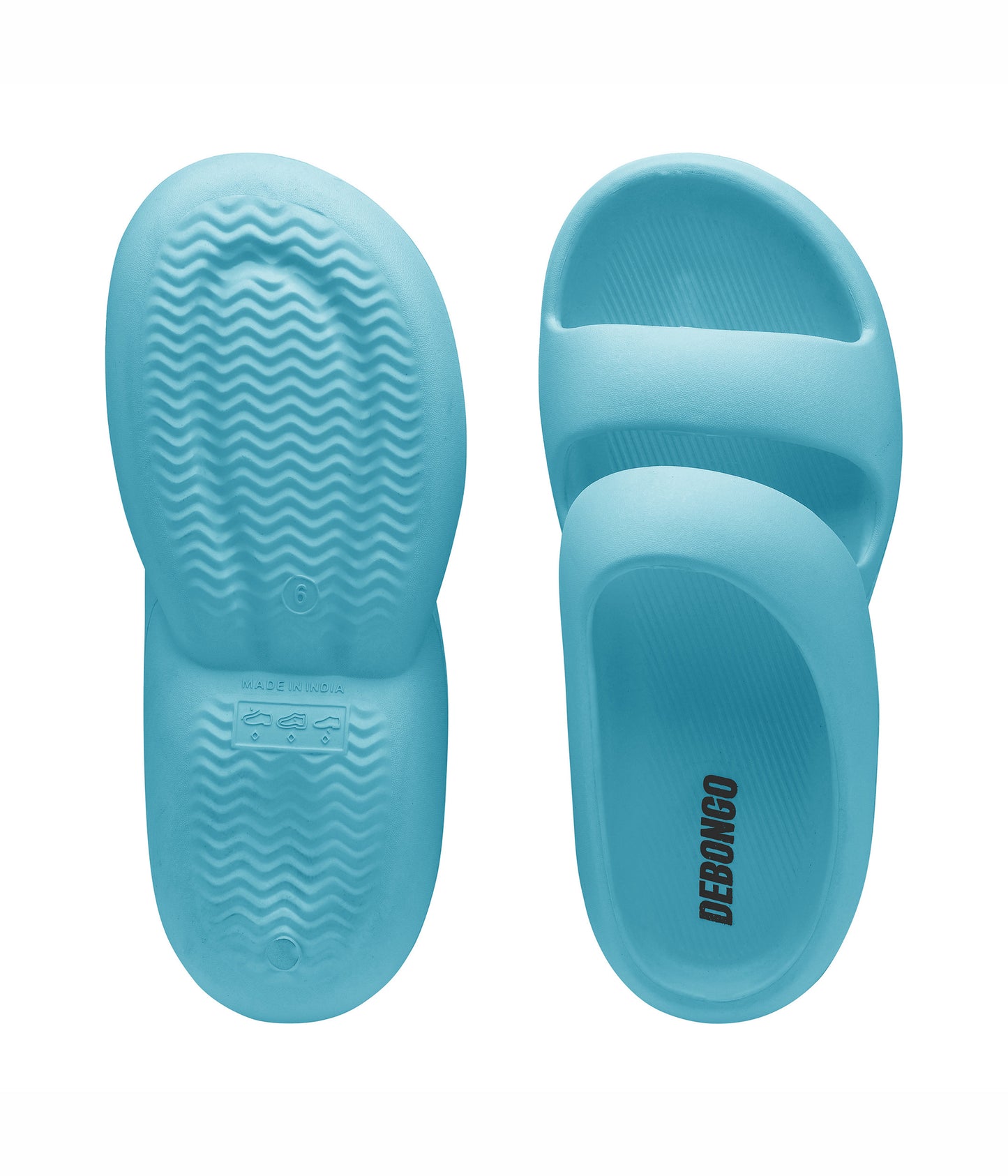 Bubble Aqua Blue Sliders for Women