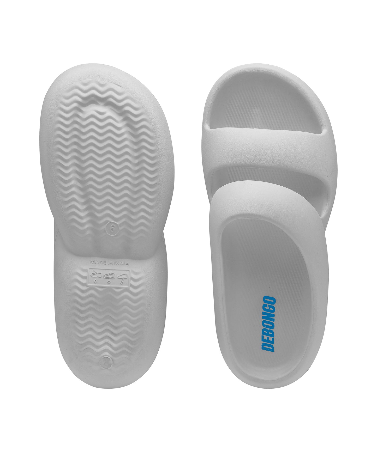 Bubble Light Grey Sliders for Women