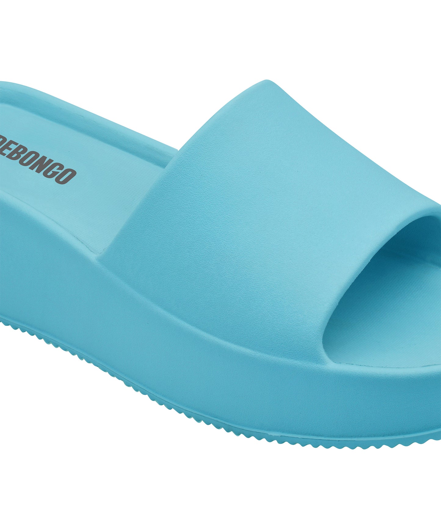 Sleek Aqua Blue Square-Toe Sliders for Women