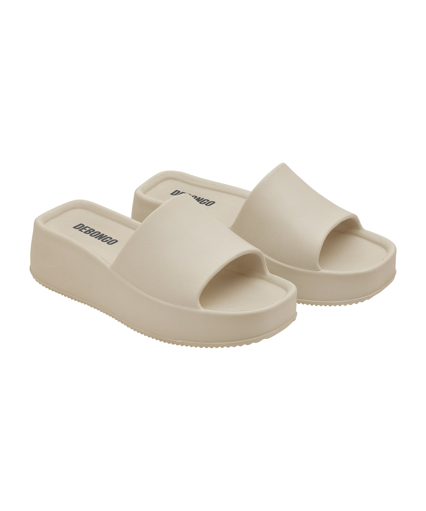 Sleek Beige Square-Toe Sliders for Women