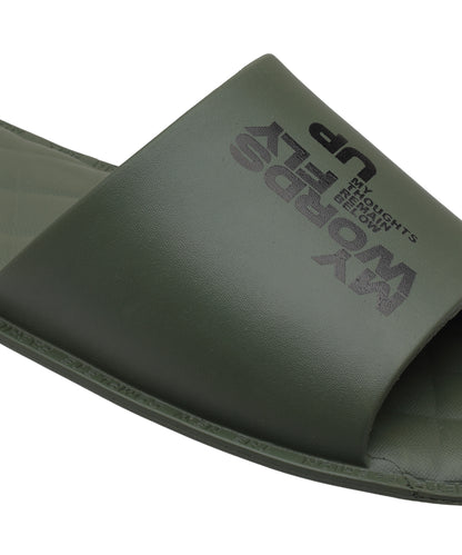 Men's Air Light Comfort Military Green Sliders