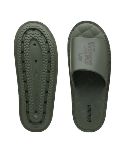 Men's Air Light Comfort Military Green Sliders