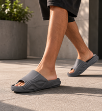 Comfort Grey Slide Sandals