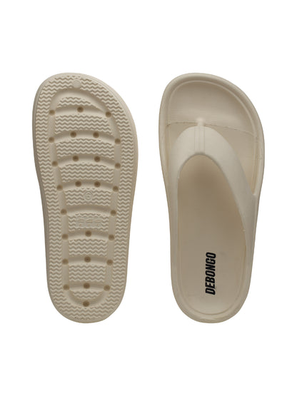 Stellar Cream Thong Flip Flops