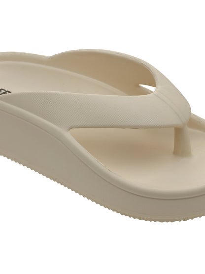 Stellar Cream Thong Flip Flops