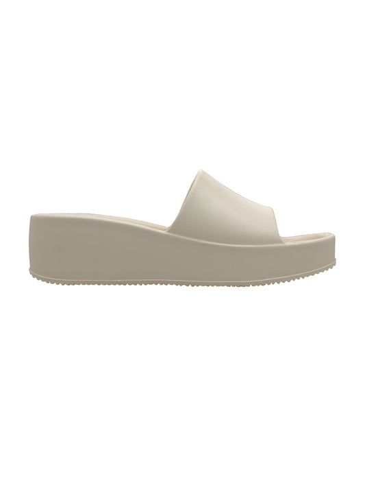 Sleek Cream Square-Toe Sliders for Women