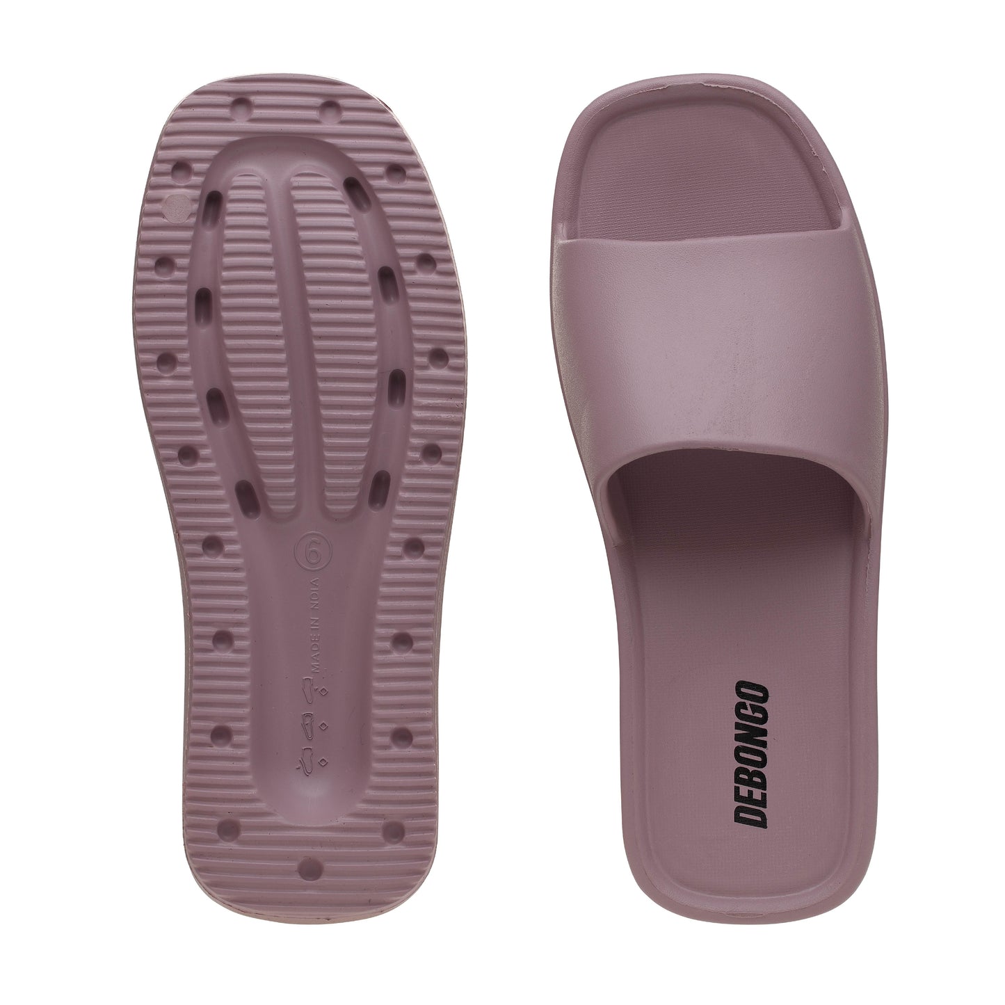 Sleek Lavender Square-Toe Sliders for Women