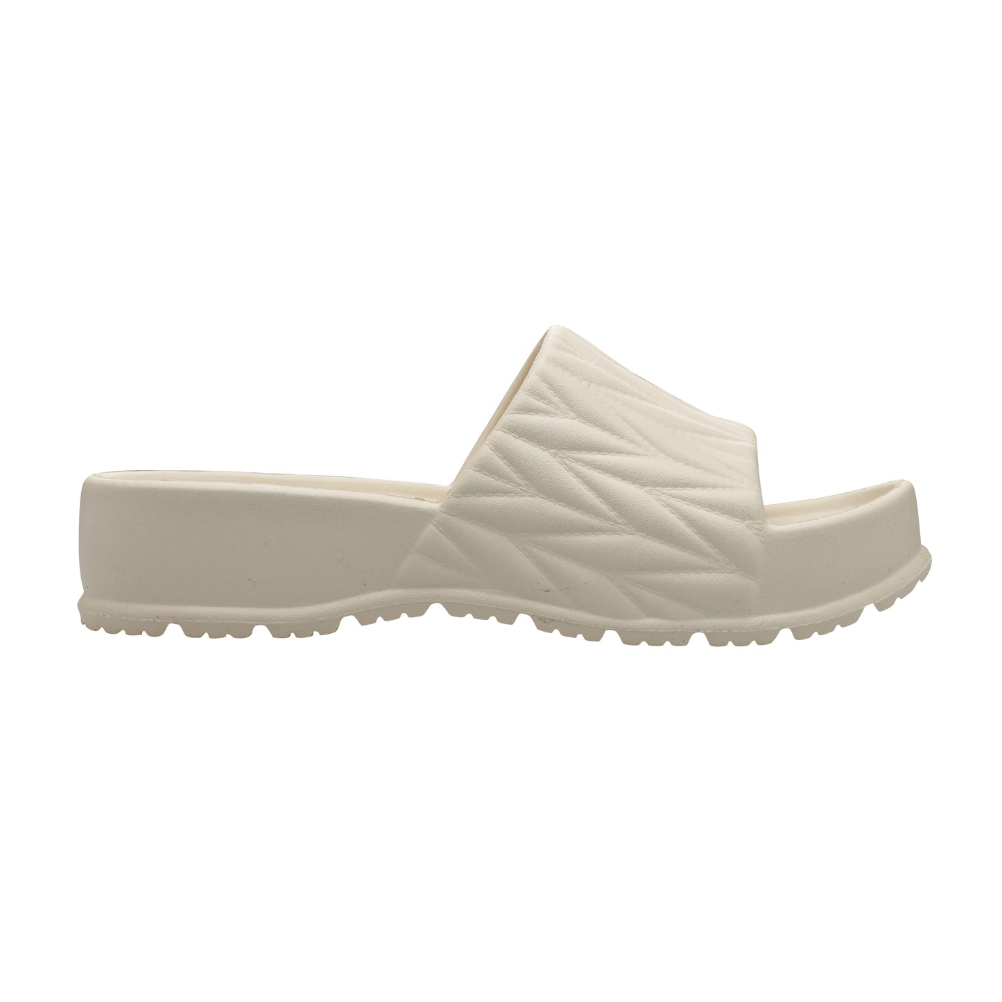 Textured Cream Sliders for Women