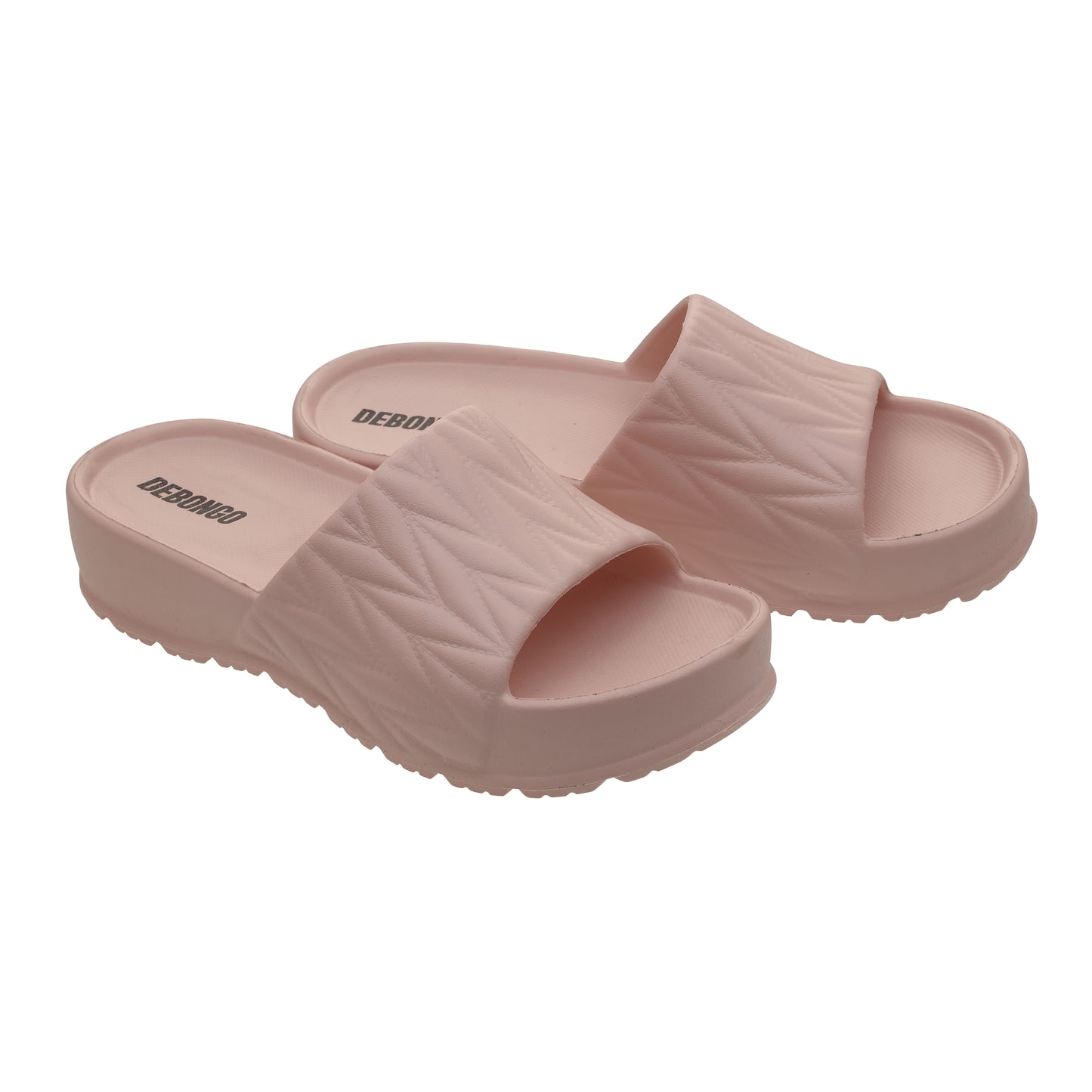 Textured Pink Sliders for Women