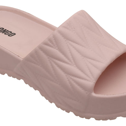 Textured Pink Sliders for Women