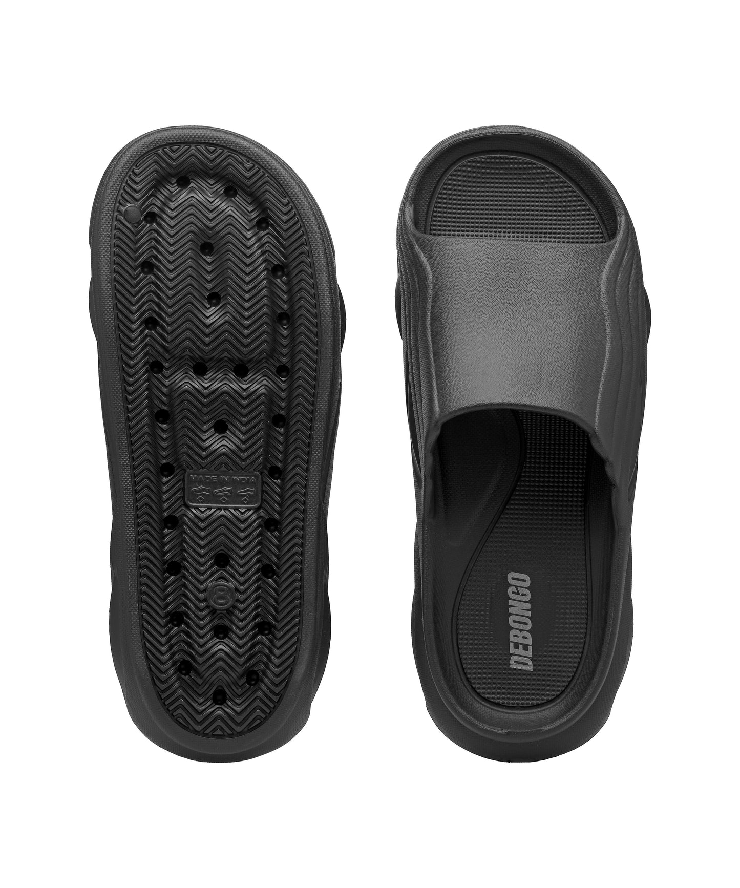 Comfort Black Slide Sandals
