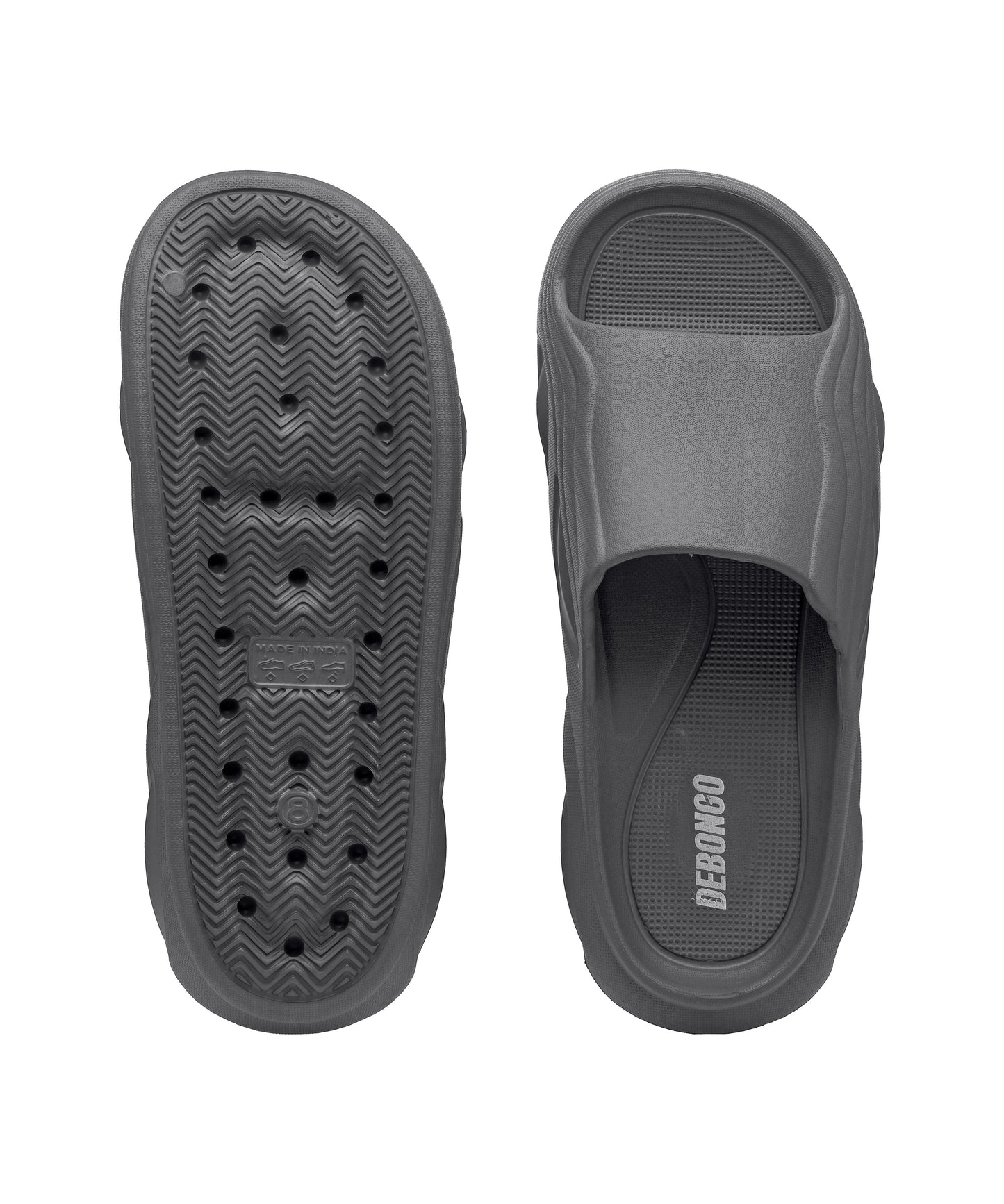 Comfort Graphite Grey Slide Sandals
