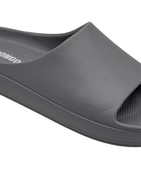 Luxe Graphite Grey Slide Sandals