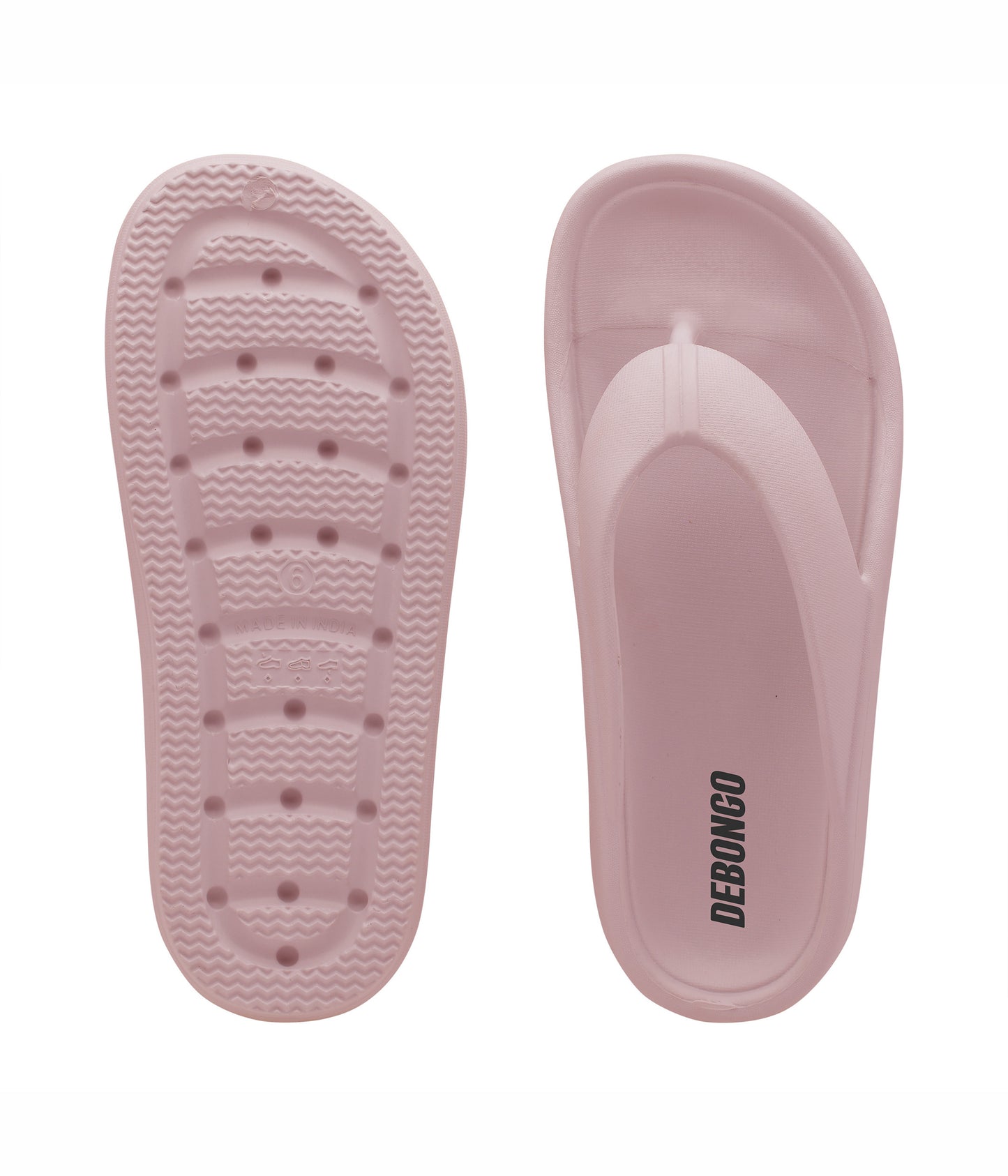 Stellar Light Pink Thong Flip Flops for Women