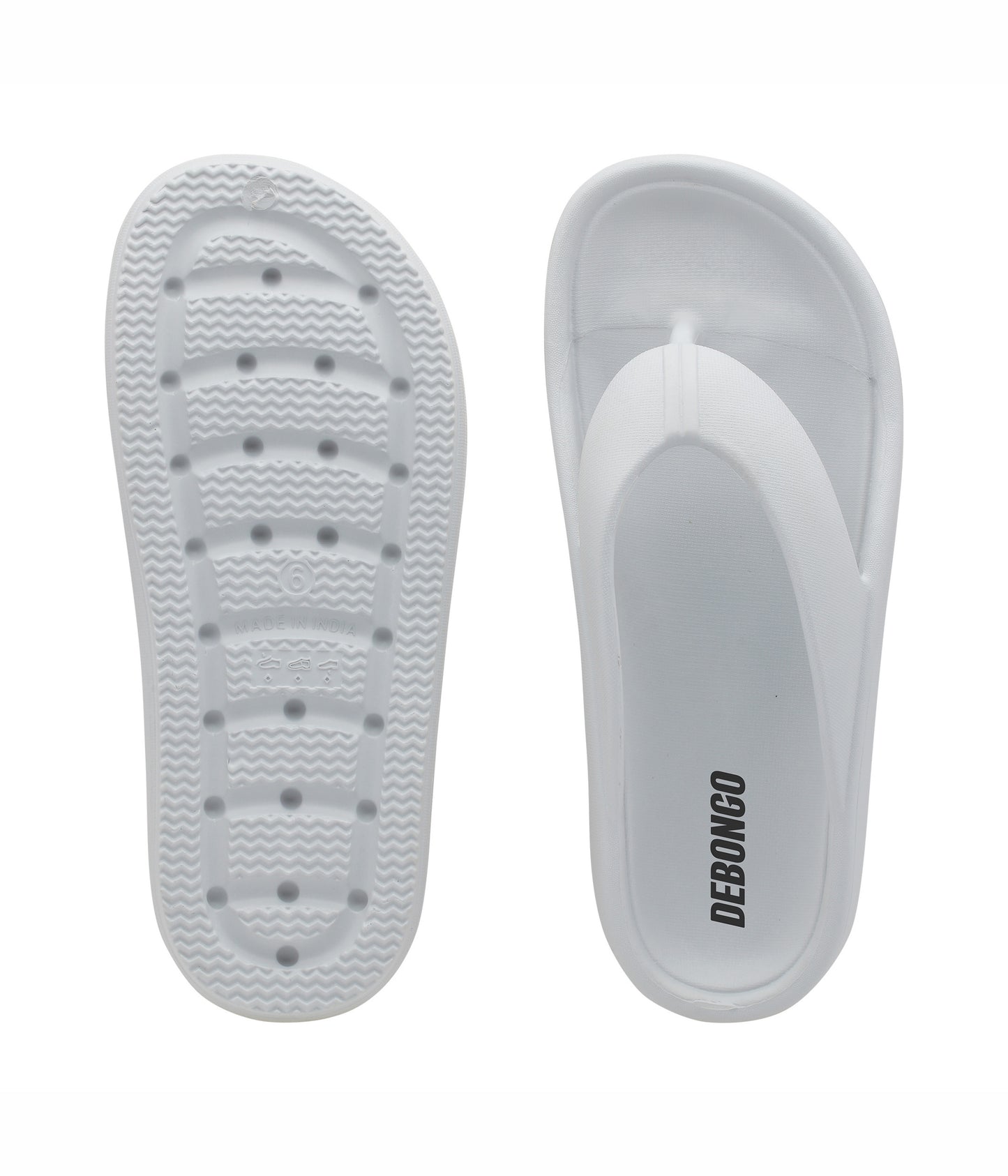 Stellar Grey Thong Flip Flops for Women