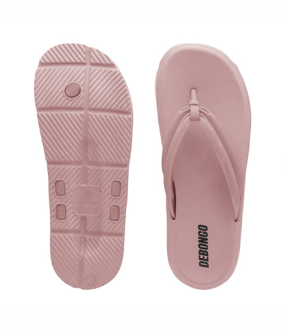 Fluffy Light PinkThong Flip Flops for Women