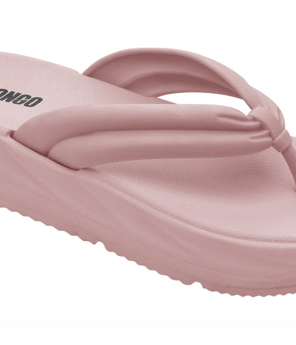 Fluffy Light PinkThong Flip Flops for Women