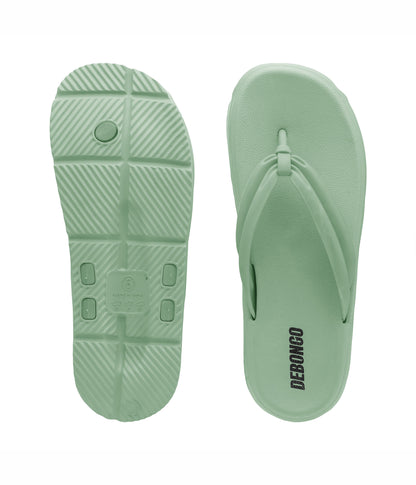 Fluffy Mint green Thong Flip Flops for Women