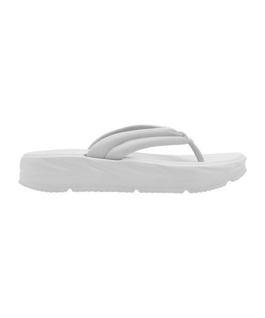 Fluffy Off White Thong Flip Flops for Women