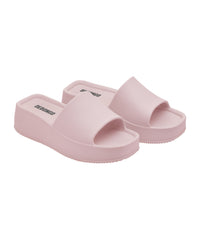 Sleek Light Pink Square-Toe Sliders for Women